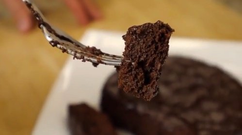 Шоколадный пирог в микроволновке без муки и сахара